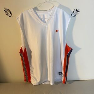 Vintage Starter 2XL White/ Orange Jersey